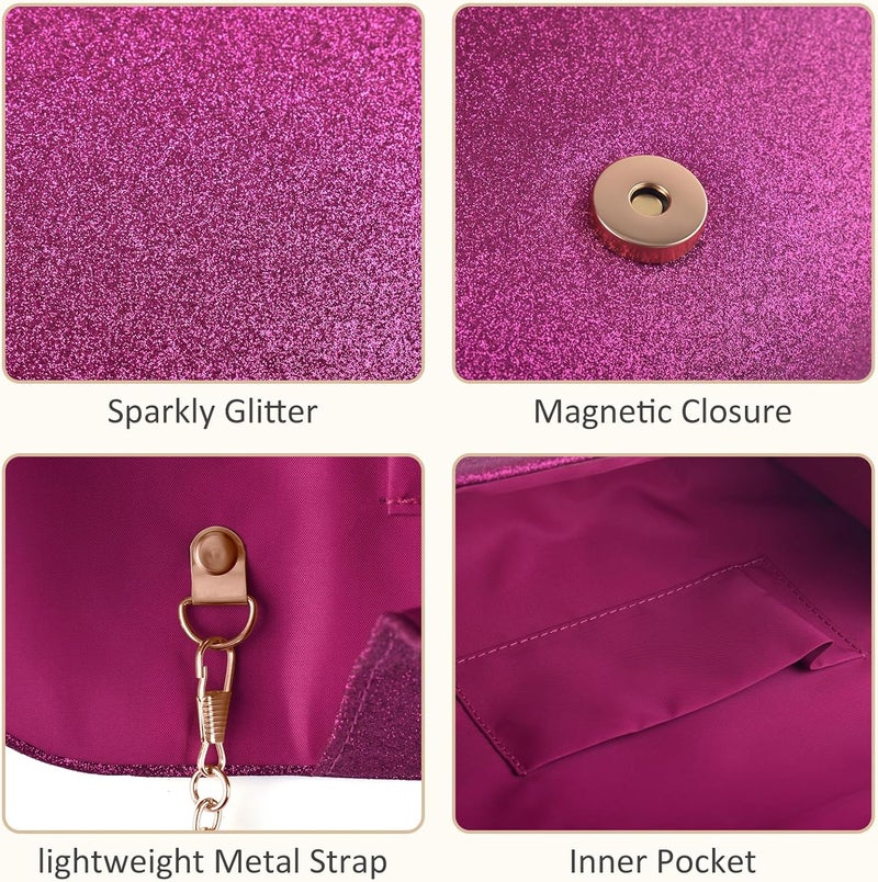 PACETAP Clutch Purses for Women, Handbags with Chain for Women Formal, Evening Bag for Wedding Party Cocktail Prom Dinner - Image 3